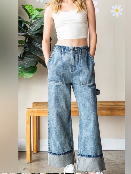 Oli & Hali Denim - Oli & Hali Light Blue High-Rise Wide Leg Jeans Medium